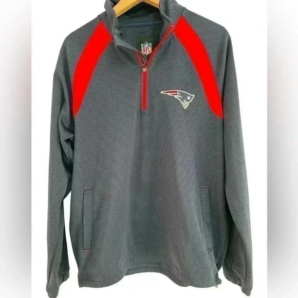 NFL New England Patriots Men’s Quarter Zip Pullover Size Large - Picture 1 of 9